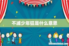 不减少年狂是什么意思