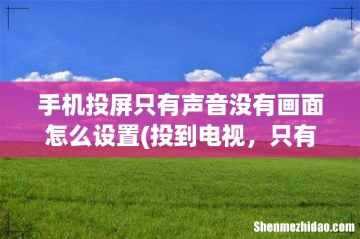投到电视，只有手机有声音，电视没声音，怎么处理？ 手机投屏只有声音没有画面怎么设置