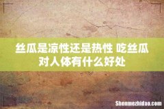 丝瓜是凉性还是热性 吃丝瓜对人体有什么好处