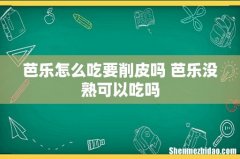 芭乐怎么吃要削皮吗 芭乐没熟可以吃吗