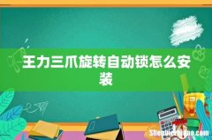 王力三爪旋转自动锁怎么安装