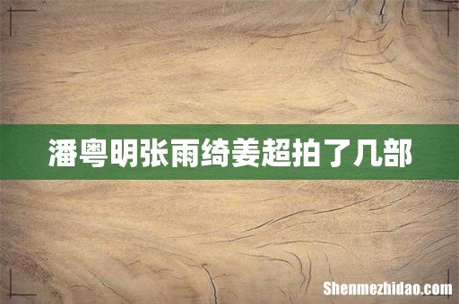 潘粤明张雨绮姜超拍了几部