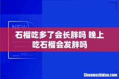 石榴吃多了会长胖吗 晚上吃石榴会发胖吗