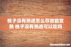 桃子没有熟透怎么存放能变熟 桃子没有熟透可以吃吗