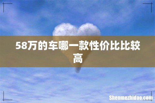 58万的车哪一款性价比比较高