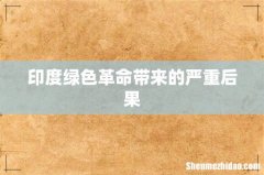 印度绿色革命带来的严重后果