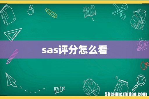sas评分怎么看