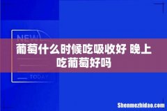 葡萄什么时候吃吸收好 晚上吃葡萄好吗
