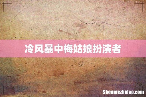 冷风暴中梅姑娘扮演者