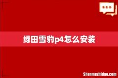 绿田雪豹p4怎么安装