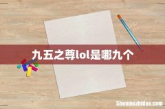 九五之尊lol是哪九个