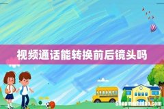 视频通话能转换前后镜头吗