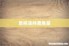 怎样凉拌鹿角菜