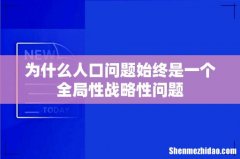 为什么人口问题始终是一个全局性战略性问题