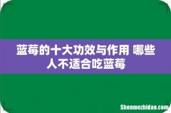 蓝莓的十大功效与作用 哪些人不适合吃蓝莓