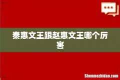 秦惠文王跟赵惠文王哪个厉害