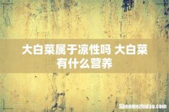 大白菜属于凉性吗 大白菜有什么营养