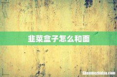 韭菜盒子怎么和面