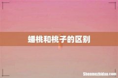 蟠桃和桃子的区别