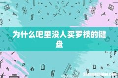 为什么吧里没人买罗技的键盘