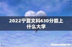 2022宁夏文科630分能上什么大学