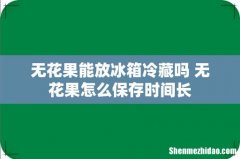无花果能放冰箱冷藏吗 无花果怎么保存时间长