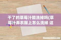 草莓汁弄衣服上怎么洗掉 这些小窍门一定要知道 干了的草莓汁能洗掉吗