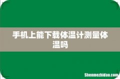 手机上能下载体温计测量体温吗