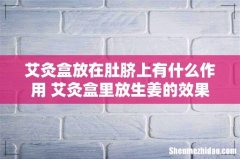 艾灸盒放在肚脐上有什么作用 艾灸盒里放生姜的效果