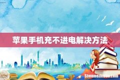 苹果手机充不进电解决方法