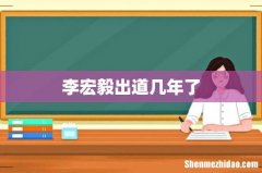 李宏毅出道几年了