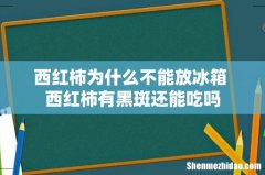 西红柿为什么不能放冰箱 西红柿有黑斑还能吃吗