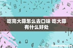 吃完大蒜怎么去口味 吃大蒜有什么好处