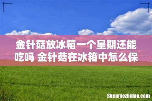 金针菇放冰箱一个星期还能吃吗 金针菇在冰箱中怎么保存