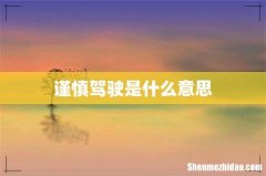 谨慎驾驶是什么意思