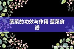 菠菜的功效与作用 菠菜食谱