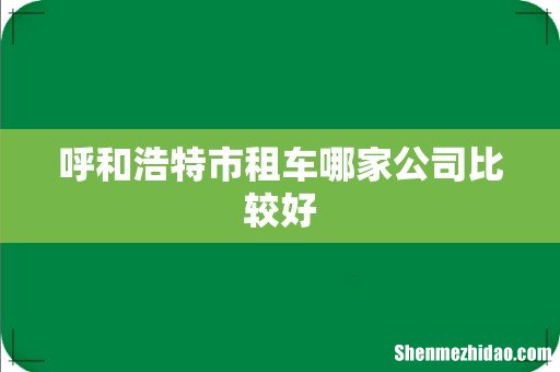 呼和浩特市租车哪家公司比较好