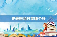 史泰格和丹拿哪个好
