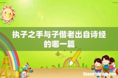 执子之手与子偕老出自诗经的哪一篇