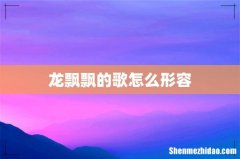 龙飘飘的歌怎么形容