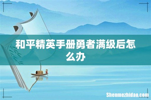 和平精英手册勇者满级后怎么办