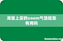 淘宝上买的zoom气垫鞋垫有用吗