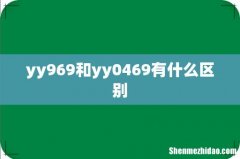 yy969和yy0469有什么区别