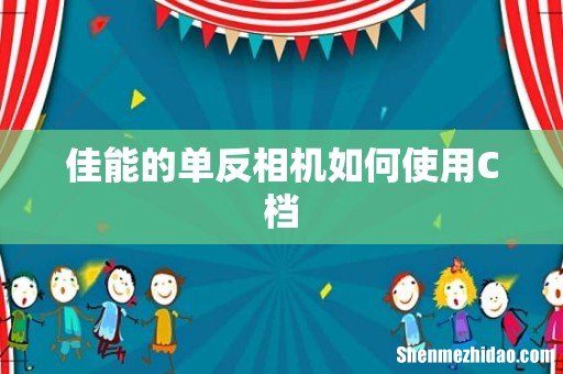 佳能的单反相机如何使用C档