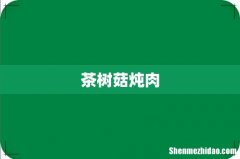 茶树菇炖肉