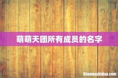 萌萌天团所有成员的名字