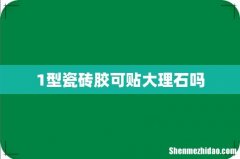 1型瓷砖胶可贴大理石吗