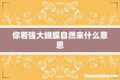 你若强大蝴蝶自然来什么意思