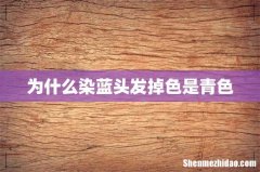 为什么染蓝头发掉色是青色