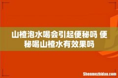 山楂泡水喝会引起便秘吗 便秘喝山楂水有效果吗